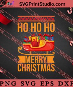 Ho Ho Ho Merry Christmas SVG, Merry X'mas SVG, Christmas Gift SVG PNG EPS DXF Silhouette Cut Files