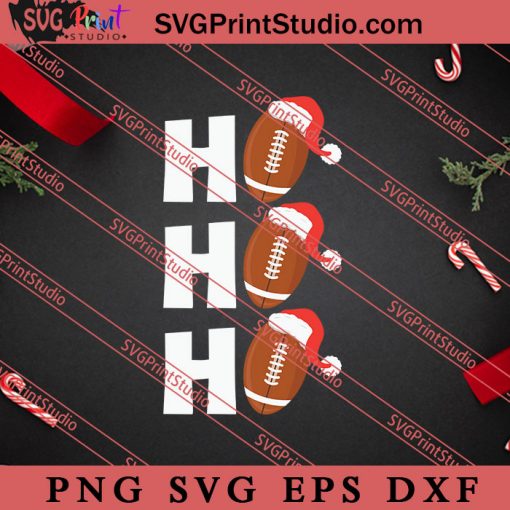 Hohoho NLF Merry Christmas SVG, Merry X'mas SVG, Christmas Gift SVG PNG EPS DXF Silhouette Cut Files