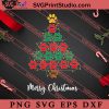 Merry Christmas Dog Cat Paw SVG, Merry X'mas SVG, Christmas Gift SVG PNG EPS DXF Silhouette Cut Files