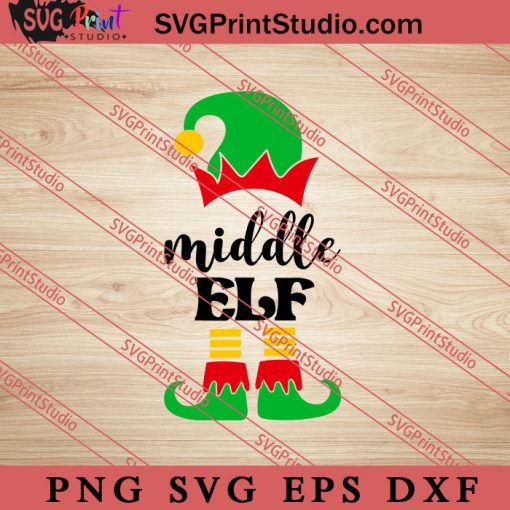 Middle Elf Christmas SVG, Merry X'mas SVG, Christmas Gift SVG PNG EPS DXF Silhouette Cut Files