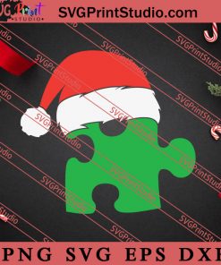 Puzzle Santa Merry Christmas SVG, Merry X'mas SVG, Christmas Gift SVG PNG EPS DXF Silhouette Cut Files