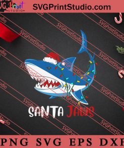 Santa Jaws Christmas SVG, Merry X'mas SVG, Christmas Gift SVG PNG EPS DXF Silhouette Cut Files