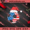 Soccer America Christmas SVG, Merry X'mas SVG, Christmas Gift SVG PNG EPS DXF Silhouette Cut Files