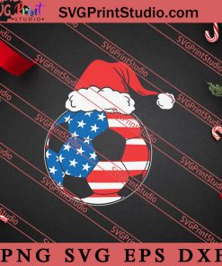 Soccer America Christmas SVG, Merry X'mas SVG, Christmas Gift SVG PNG EPS DXF Silhouette Cut Files