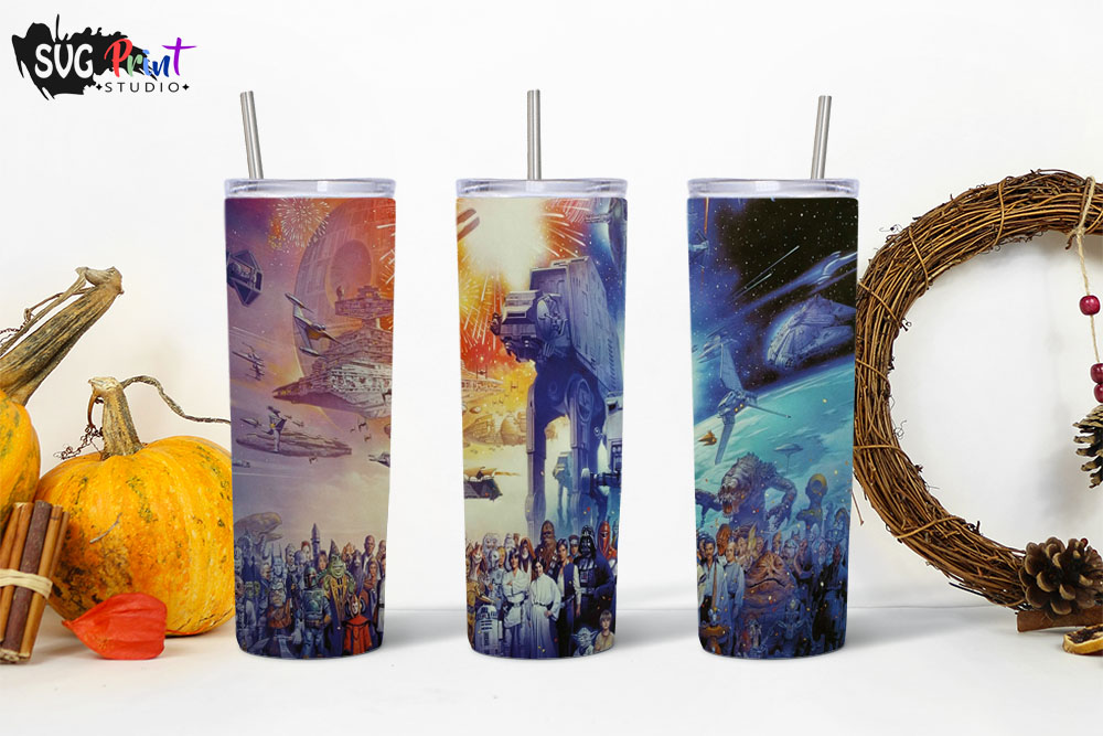 Starwars Skinny Tumblers, 20oz Skinny Straight, Template for Sublimation