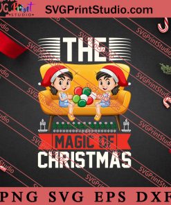 The Magic Of Christmas SVG, Merry X'mas SVG, Christmas Gift SVG PNG EPS DXF Silhouette Cut Files
