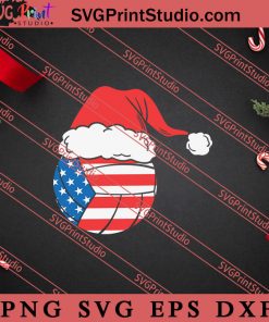 Volleyball America Christmas SVG, Merry X'mas SVG, Christmas Gift SVG PNG EPS DXF Silhouette Cut Files