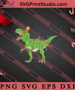 X'mas Tree-Rex Christmas SVG, Merry X'mas SVG, Christmas Gift SVG PNG EPS DXF Silhouette Cut Files