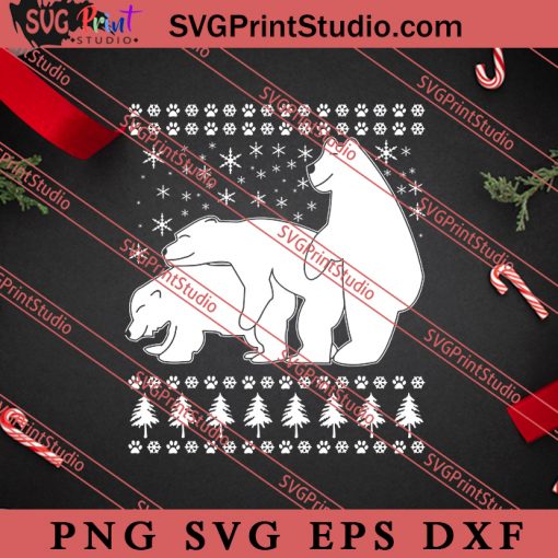 3 Bears Humping SVG, Merry X'mas SVG, Christmas Gift SVG PNG EPS DXF Silhouette Cut Files
