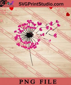 Dandelion Valentine PNG, Happy Valentine's Day PNG, Gnome Gift PNG