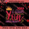 I Love You Sweetheart SVG, Happy Valentine's Day SVG, Gnome Gift SVG PNG EPS DXF Silhouette Cut Files