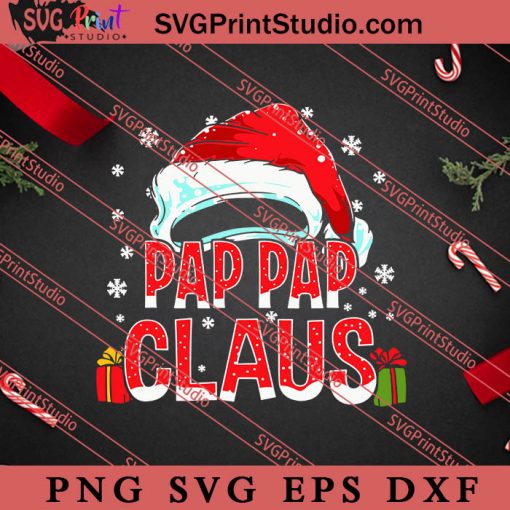 Mens Pap Pap Claus SVG, Merry X'mas SVG, Christmas Gift SVG PNG EPS DXF Silhouette Cut Files