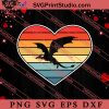 Retro Vintage Dragon Heart Valentine SVG, Happy Valentine's Day SVG, Valentine Gift SVG PNG EPS DXF Silhouette Cut Files
