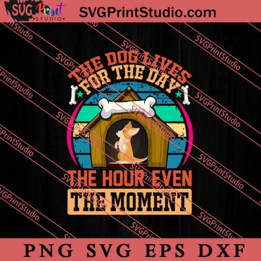 The Dog Lives For The Day SVG, Dog SVG, Animal Lover Gift SVG, Gift Kids SVG PNG EPS DXF Silhouette Cut Files
