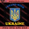 I Stand With Ukraine Vintage SVG, Ukraine Flag SVG, Support Ukraine SVG, Anti War SVG PNG EPS DXF Silhouette Cut Files