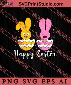 Happy Easter Egg Bunny SVG, Easter's Day SVG, Cute SVG, Eggs SVG EPS DXF PNG Cricut File Instant Download