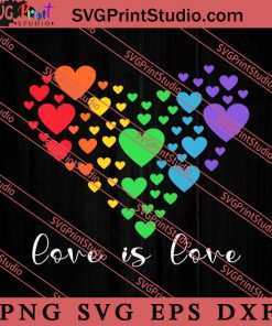 LGBT Heart Shape By Heart SVG, LGBT Pride SVG, Be Kind SVG