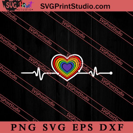 LGBT Heartbeat LGBT Pride SVG, LGBT Pride SVG, Be Kind SVG