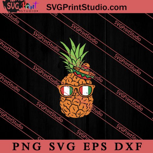 Mexican Pineapple SVG, Cinco de Mayo SVG, Mexico SVG, Fiesta Party SVG EPS DXF PNG Cricut File Instant Download