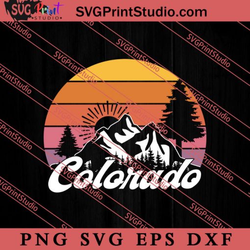 Colorado Mountains SVG, 4th of July SVG, Independence Day SVG PNG EPS DXF Silhouette Cut Files