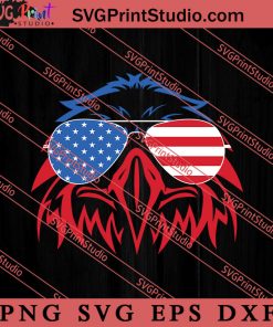 Eagle USA Flag SVG, 4th of July SVG, Independence Day SVG PNG EPS DXF Silhouette Cut Files