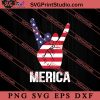 Merica Rock Sign SVG, 4th of July SVG, Independence Day SVG PNG EPS DXF Silhouette Cut Files