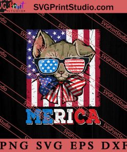 4th of July Merica American SVG, Cat SVG, America SVG, 4th of July SVG
