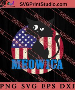 American Flag MEOWICA SVG, Cat SVG, America SVG, 4th of July SVG