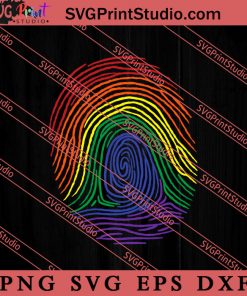 Fingerprint LGBT SVG, LGBT Pride SVG, Be Kind SVG