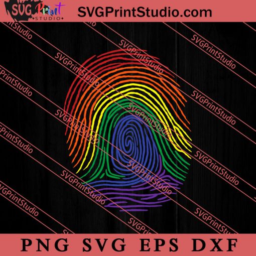 Fingerprint LGBT SVG, LGBT Pride SVG, Be Kind SVG