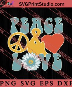 Hippie Peace Love Vintage Retro SVG, Peace Hippie SVG, Hippie SVG