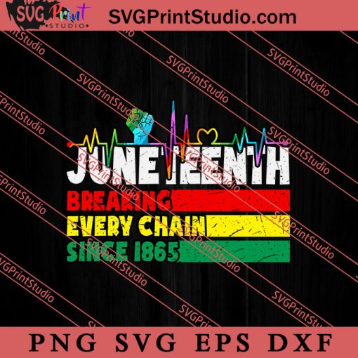 Juneteenth Breaking Every Chain Since 1865 SVG, Juneteenth SVG, African SVG, Black Lives Matter SVG