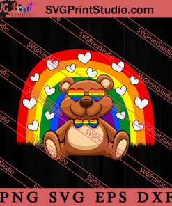 LGBTQ Bear SVG, LGBT Pride SVG, Be Kind SVG
