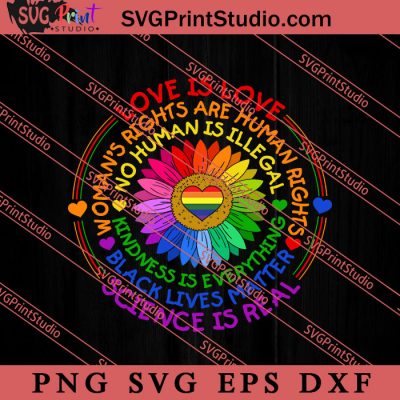 Love Is Love LGBTQ SVG, LGBT Pride SVG, Be Kind SVG