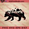 Nature Bear st SVG, Nature SVG, Forest SVG PNG EPS DXF Silhouette Cut Files