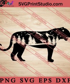 Nature Panther SVG, Nature SVG, Forest SVG PNG EPS DXF Silhouette Cut Files