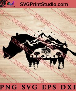 Nature Rhino SVG, Nature SVG, Forest SVG PNG EPS DXF Silhouette Cut Files