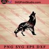 Nature Wolf SVG, Nature SVG, Forest SVG PNG EPS DXF Silhouette Cut Files