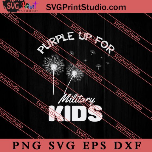 Purple Up For Military Kids SVG, Military SVG, Veteran SVG