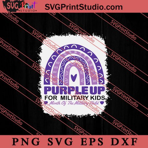Purple Up For Military Kids SVG, Military SVG, Veteran SVG