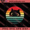 Retro Cat Vintage Cat SVG, Cat SVG PNG EPS DXF Silhouette Cut Files