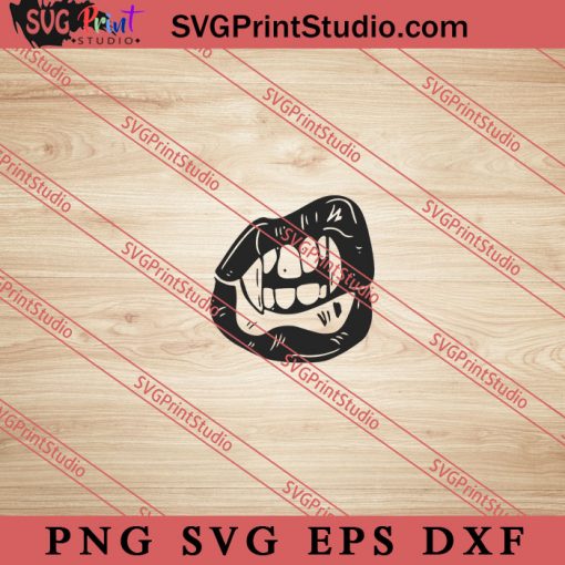 Vampire Lip 3 SVG, Vampire SVG, Halloween SVG PNG EPS DXF Silhouette Cut Files