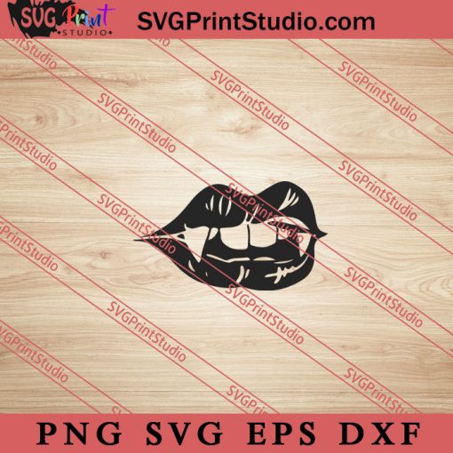 Vampire Lip 6 SVG, Vampire SVG, Halloween SVG PNG EPS DXF Silhouette Cut Files