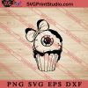 Cupcake Eye Girls SVG, Cupcake SVG, Halloween SVG PNG EPS DXF Silhouette Cut Files