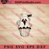 cupcake Ghost Boo SVG, Cupcake SVG, Halloween SVG PNG EPS DXF Silhouette Cut Files
