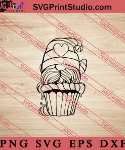 cupcake Gnome Pumpkin SVG, Cupcake SVG, Halloween SVG PNG EPS DXF Silhouette Cut Files