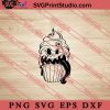 cupcake Monster SVG, Cupcake SVG, Halloween SVG PNG EPS DXF Silhouette Cut Files