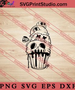 cupcake Monster SVG, Cupcake SVG, Halloween SVG PNG EPS DXF Silhouette Cut Files