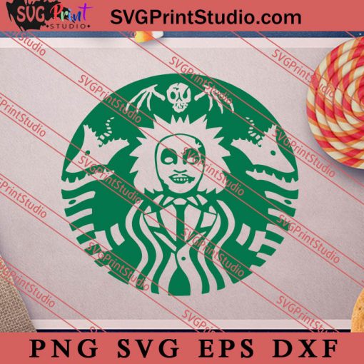 Beetlejuice Starbucks SVG DXF EPS PNG, Horror Movies SVG, Halloween SVG