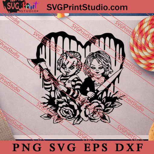 Chucky And Tiffany SVG, Chucky Bride SVG, Chucky SVG, Halloween SVG Vector Cut Files